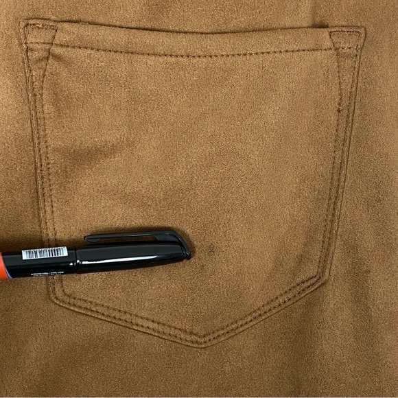 Sofia Jeans Melisa Flare Pants Womens 16 Brown Button Fly Soft Suede Feel - Picture 14 of 14